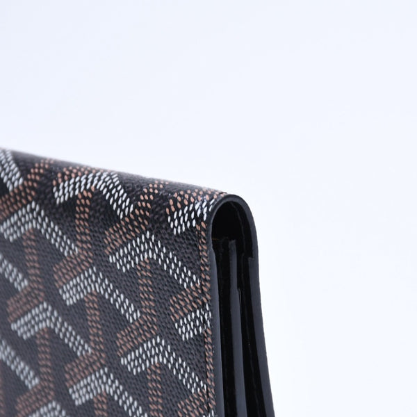 Very good condition GOYARD Malsherbe Card Case Brown Black PVC Leather MALESHPMLTY01CL01X Used 4a007906