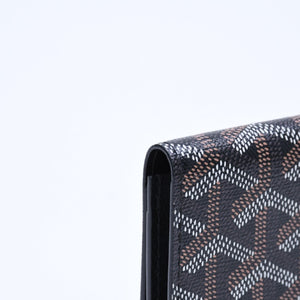 Very good condition GOYARD Malsherbe Card Case Brown Black PVC Leather MALESHPMLTY01CL01X Used 4a007906