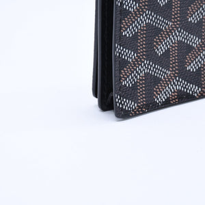 Very good condition GOYARD Malsherbe Card Case Brown Black PVC Leather MALESHPMLTY01CL01X Used 4a007906