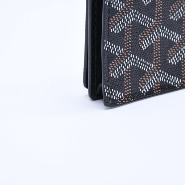 Very good condition GOYARD Malsherbe Card Case Brown Black PVC Leather MALESHPMLTY01CL01X Used 4a007906