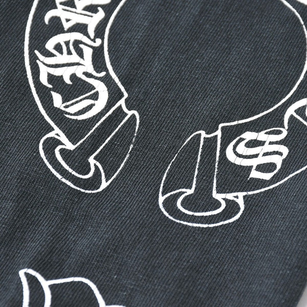 新品未使用 クロムハーツ sopo&water T- Shirt 長袖シャツ スクロールラベル クロス ヴィンテージ加工 プリント ブラック 中古 4a008366