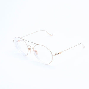 極美品 CHROME HEARTS クロムハーツ PAIRASS メガネ アイウェア メタル ゴールドフレーム 40384777 サイズ53◻︎21-134 中古 4a007915