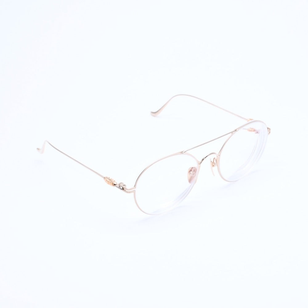 極美品 CHROME HEARTS クロムハーツ PAIRASS メガネ アイウェア メタル ゴールドフレーム 40384777 サイズ53◻︎21-134 中古 4a007915