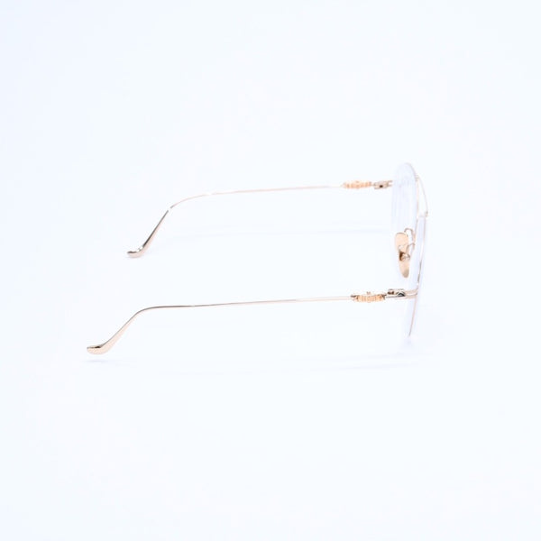 極美品 CHROME HEARTS クロムハーツ PAIRASS メガネ アイウェア メタル ゴールドフレーム 40384777 サイズ53◻︎21-134 中古 4a007915