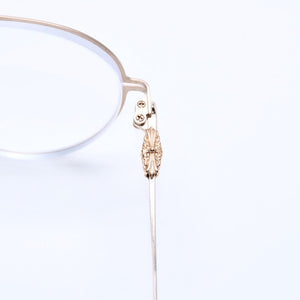 極美品 CHROME HEARTS クロムハーツ PAIRASS メガネ アイウェア メタル ゴールドフレーム 40384777 サイズ53◻︎21-134 中古 4a007915