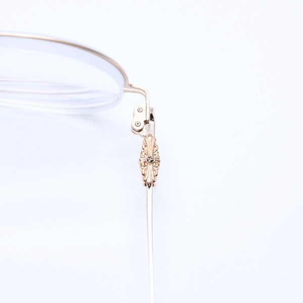 極美品 CHROME HEARTS クロムハーツ PAIRASS メガネ アイウェア メタル ゴールドフレーム 40384777 サイズ53◻︎21-134 中古 4a007915