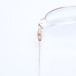 極美品 CHROME HEARTS クロムハーツ PAIRASS メガネ アイウェア メタル ゴールドフレーム 40384777 サイズ53◻︎21-134 中古 4a007915