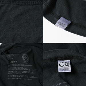 新品未使用 クロムハーツ sopo&water T- Shirt 長袖シャツ スクロールラベル クロス ヴィンテージ加工 プリント ブラック 中古 4a008366