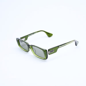 極美品 CHROME HEARTS クロムハーツ サングラス サイズ51□20-143 CH プラス ピラピッド クリアグリーン 中古 4a008365
