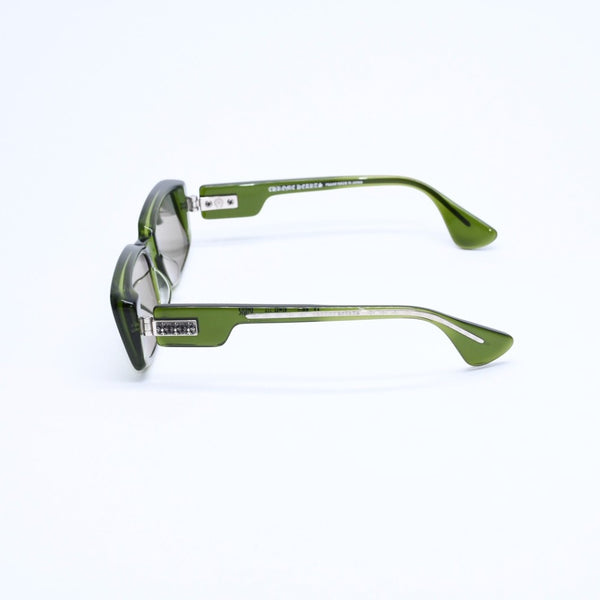 極美品 CHROME HEARTS クロムハーツ サングラス サイズ51□20-143 CH プラス ピラピッド クリアグリーン 中古 4a008365