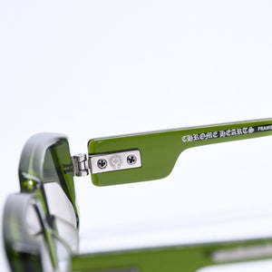 極美品 CHROME HEARTS クロムハーツ サングラス サイズ51□20-143 CH プラス ピラピッド クリアグリーン 中古 4a008365