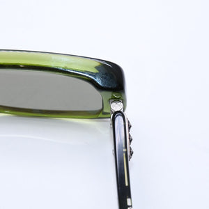 極美品 CHROME HEARTS クロムハーツ サングラス サイズ51□20-143 CH プラス ピラピッド クリアグリーン 中古 4a008365