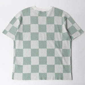 Very Good Condition LOUIS VUITTON 24SS Knit T-shirt RM241 AUR HQN85W Size XL Green White Used 4a008298