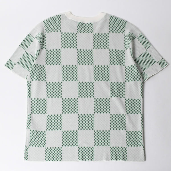 Very Good Condition LOUIS VUITTON 24SS Knit T-shirt RM241 AUR HQN85W Size XL Green White Used 4a008298