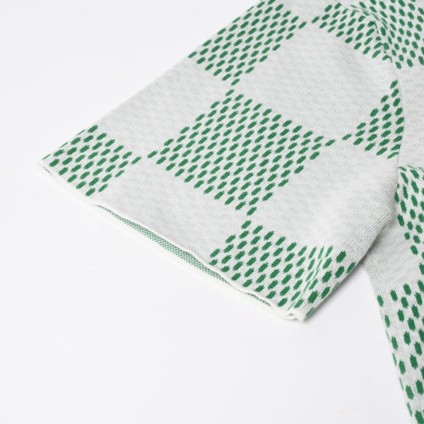Very Good Condition LOUIS VUITTON 24SS Knit T-shirt RM241 AUR HQN85W Size XL Green White Used 4a008298