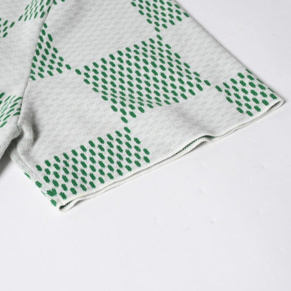 Very Good Condition LOUIS VUITTON 24SS Knit T-shirt RM241 AUR HQN85W Size XL Green White Used 4a008298