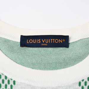Very Good Condition LOUIS VUITTON 24SS Knit T-shirt RM241 AUR HQN85W Size XL Green White Used 4a008298