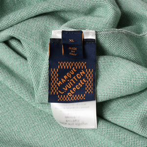 Very Good Condition LOUIS VUITTON 24SS Knit T-shirt RM241 AUR HQN85W Size XL Green White Used 4a008298