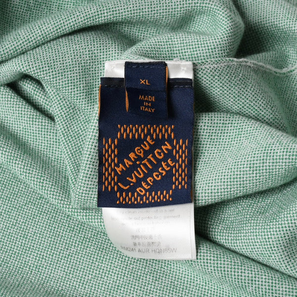 Very Good Condition LOUIS VUITTON 24SS Knit T-shirt RM241 AUR HQN85W Size XL Green White Used 4a008298