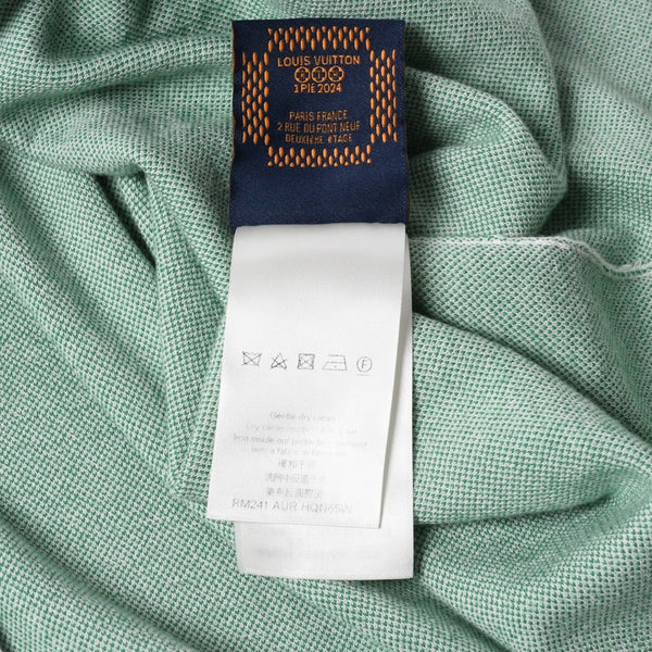 Very Good Condition LOUIS VUITTON 24SS Knit T-shirt RM241 AUR HQN85W Size XL Green White Used 4a008298