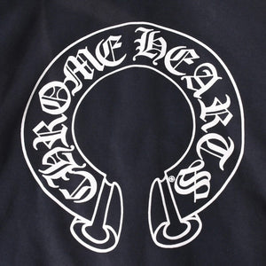 極美品 CHROME HEARTS クロムハーツ パーカー スウェット オールドホースシュー フーディー Old Horseshoe Hoodie 黒 ブラック サイズL 中古 4a008299