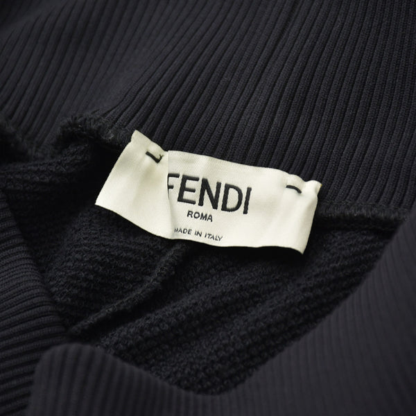 FENDI フェンディ × Fila フィラ Black Knit Logo Band Trim Jogger Pants サイズ40 ブラック イエロー ホワイト FAB156 A6JO 美品 中古 4a008300