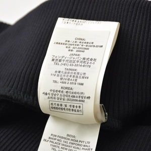 FENDI フェンディ × Fila フィラ Black Knit Logo Band Trim Jogger Pants サイズ40 ブラック イエロー ホワイト FAB156 A6JO 美品 中古 4a008300