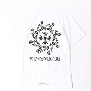 CHROME HEARTS クロムハーツ ホノルル限定 半袖ポケットTシャツ ホースシュー CHロゴ CHシャイン スパイラルロゴ Sサイズ ホワイト 美品 中古 4a008310
