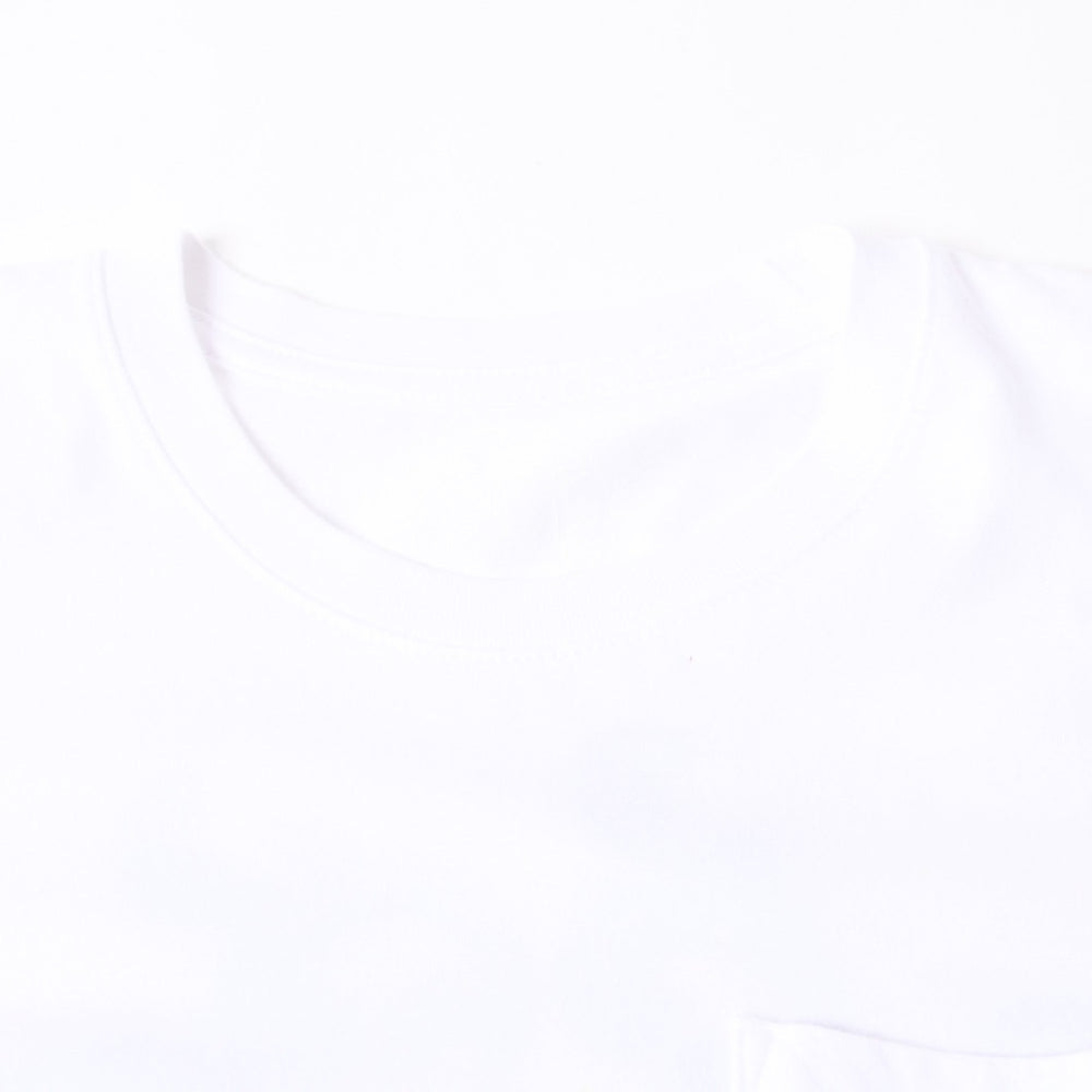 極美品 CHROME HEARTS クロムハーツ ホノルル限定 半袖ポケットTシャツ ホースシュー CHロゴ CHシャイン スパイラルロゴ Sサイズ ホワイト 中古 4a008310