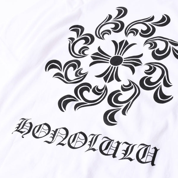 CHROME HEARTS クロムハーツ ホノルル限定 半袖ポケットTシャツ ホースシュー CHロゴ CHシャイン スパイラルロゴ Sサイズ ホワイト 美品 中古 4a008310