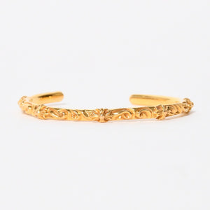 極美品 CHROME HEARTS クロムハーツ 22K SBT BAND BANGLE 22K SBT バンド バングル 重量約33.00g 22k/1998刻印 中古 4a008312