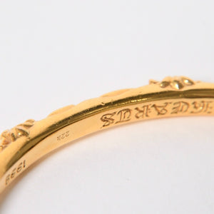 極美品 CHROME HEARTS クロムハーツ 22K SBT BAND BANGLE 22K SBT バンド バングル 重量約33.00g 22k/1998刻印 中古 4a008312