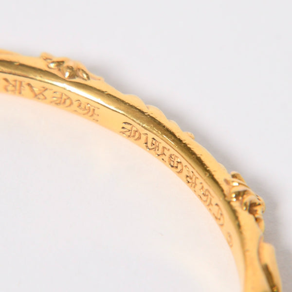 極美品 CHROME HEARTS クロムハーツ 22K SBT BAND BANGLE 22K SBT バンド バングル 重量約33.00g 22k/1998刻印 中古 4a008312