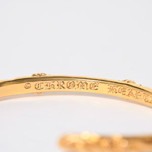 極美品 CHROME HEARTS クロムハーツ 22K SBT BAND BANGLE 22K SBT バンド バングル 重量約33.00g 22k/1998刻印 中古 4a008312
