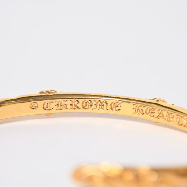 極美品 CHROME HEARTS クロムハーツ 22K SBT BAND BANGLE 22K SBT バンド バングル 重量約33.00g 22k/1998刻印 中古 4a008312