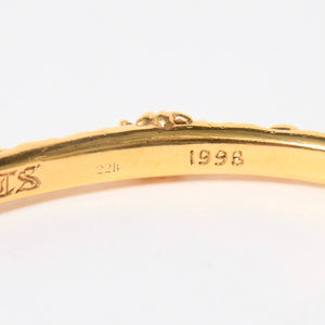極美品 CHROME HEARTS クロムハーツ 22K SBT BAND BANGLE 22K SBT バンド バングル 重量約33.00g 22k/1998刻印 中古 4a008312