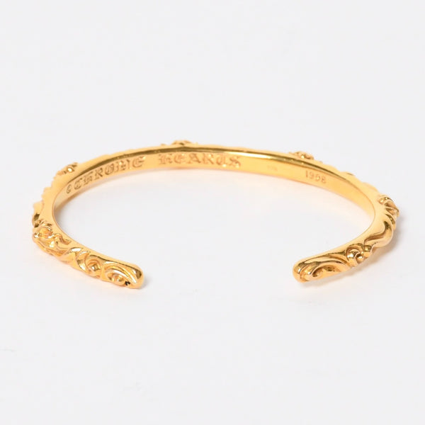 極美品 CHROME HEARTS クロムハーツ 22K SBT BAND BANGLE 22K SBT バンド バングル 重量約33.00g 22k/1998刻印 中古 4a008312