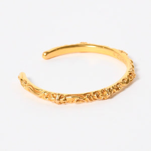 極美品 CHROME HEARTS クロムハーツ 22K SBT BAND BANGLE 22K SBT バンド バングル 重量約33.00g 22k/1998刻印 中古 4a008312