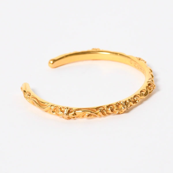 極美品 CHROME HEARTS クロムハーツ 22K SBT BAND BANGLE 22K SBT バンド バングル 重量約33.00g 22k/1998刻印 中古 4a008312