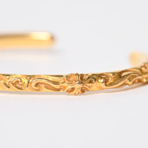 極美品 CHROME HEARTS クロムハーツ 22K SBT BAND BANGLE 22K SBT バンド バングル 重量約33.00g 22k/1998刻印 中古 4a008312
