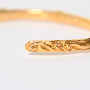 極美品 CHROME HEARTS クロムハーツ 22K SBT BAND BANGLE 22K SBT バンド バングル 重量約33.00g 22k/1998刻印 中古 4a008312