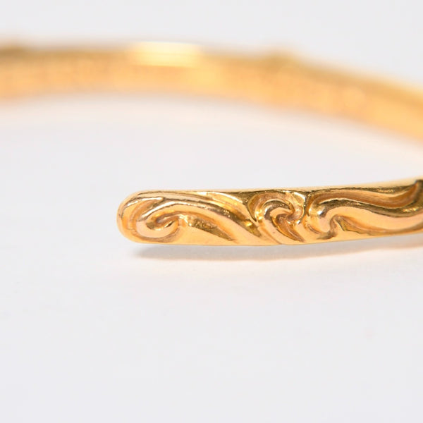 極美品 CHROME HEARTS クロムハーツ 22K SBT BAND BANGLE 22K SBT バンド バングル 重量約33.00g 22k/1998刻印 中古 4a008312