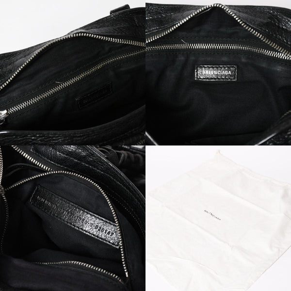 極美品 BALENCIAGA バレンシアガ クラシックシティ ショルダーバッグ 431621 レザー ブラック シルバー金具 中古 4a008318
