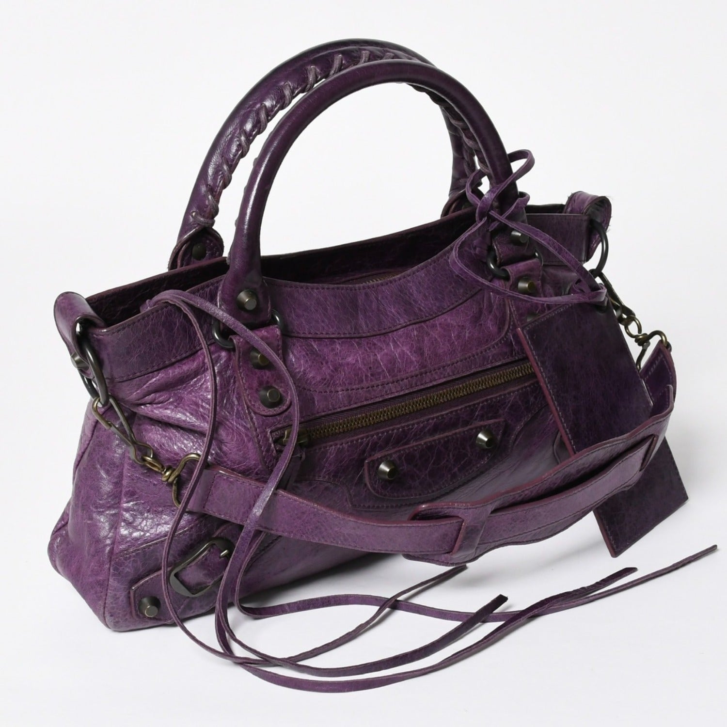 BALENCIAGA The First Handbag 103208 2WAY Shoulder Bag Purple