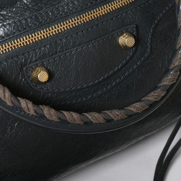 極美品 BALENCIAGA バレンシアガ ザ ファースト ハンドバッグ ショルダーバッグ グレー レザー 285434 ゴールド金具 中古 4a008336