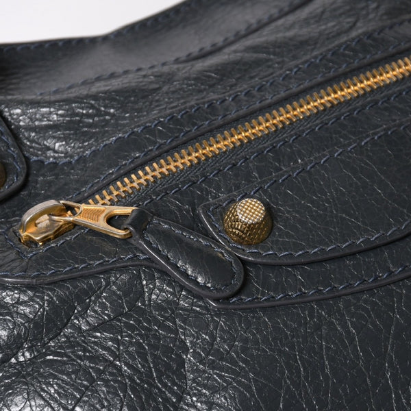 極美品 BALENCIAGA バレンシアガ ザ ファースト ハンドバッグ ショルダーバッグ グレー レザー 285434 ゴールド金具 中古 4a008336