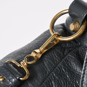 極美品 BALENCIAGA バレンシアガ ザ ファースト ハンドバッグ ショルダーバッグ グレー レザー 285434 ゴールド金具 中古 4a008336
