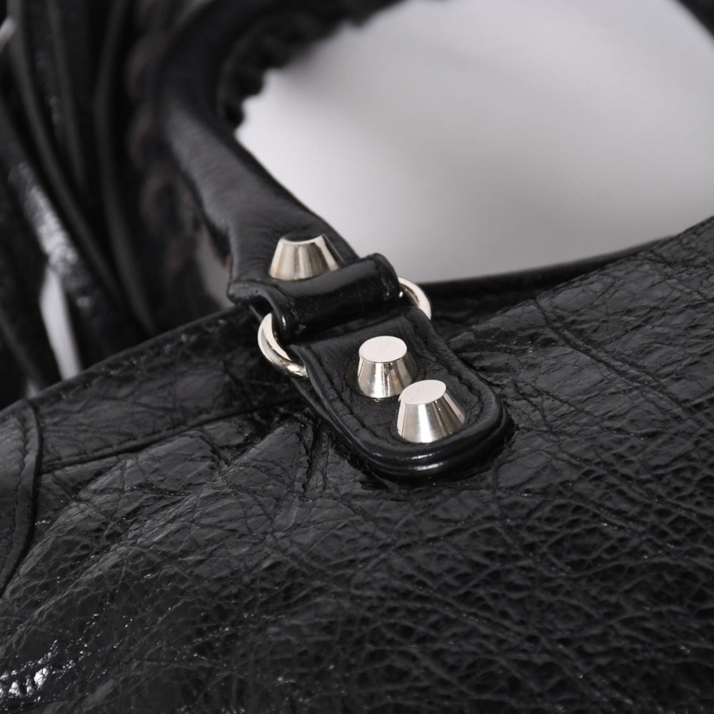 極美品 BALENCIAGA バレンシアガ クラシックシティ ショルダーバッグ 431621 レザー ブラック シルバー金具 中古 4a008318