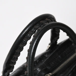 極美品 BALENCIAGA バレンシアガ クラシックシティ ショルダーバッグ 431621 レザー ブラック シルバー金具 中古 4a008318