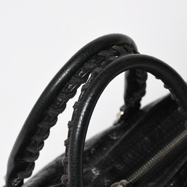 極美品 BALENCIAGA バレンシアガ クラシックシティ ショルダーバッグ 431621 レザー ブラック シルバー金具 中古 4a008318